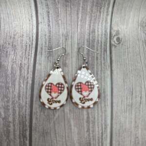 Valentine's Day Gnome Dangle Earrings